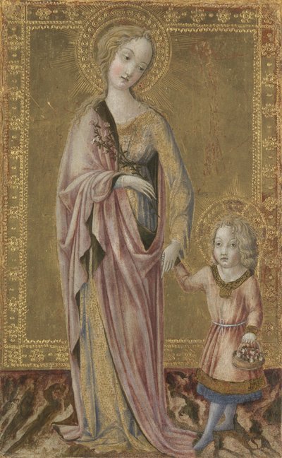 Pyhä Dorothy ja pieni Kristus, noin 1460 tekijältä Francesco di Giorgio Martini