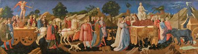 Rakkauden, siveyden ja kuoleman voitot, c. 1450 tekijältä Francesco di Stefano Pesellino