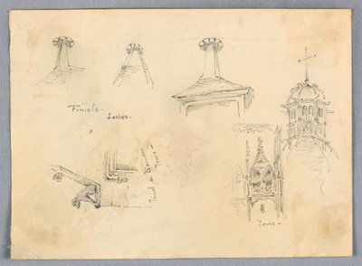 Arkkitehtoniset luonnokset, järvet ja retket tekijältä Francis Augustus Lathrop