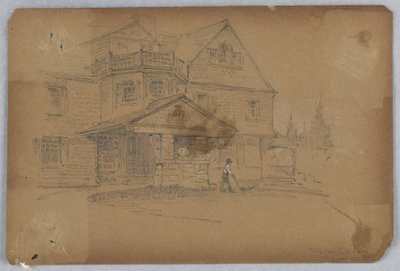 Porte-cochere, Scott Cottage tekijältä Francis Augustus Lathrop