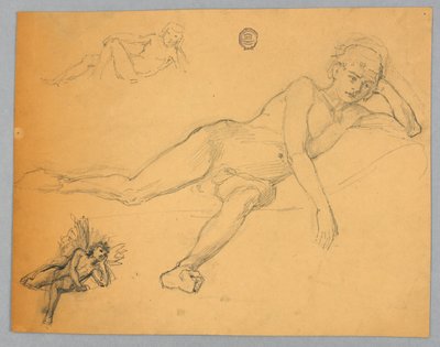 Luonnos miesalastosta tekijältä Francis Augustus Lathrop