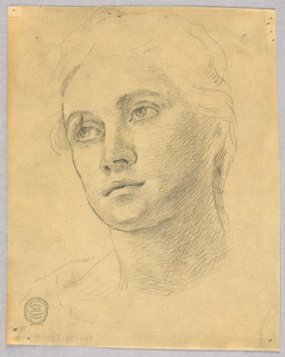 Luonnos naisen päästä tekijältä Francis Augustus Lathrop