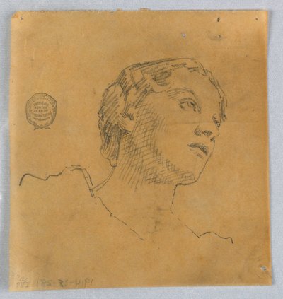 Luonnos naisen päästä tekijältä Francis Augustus Lathrop
