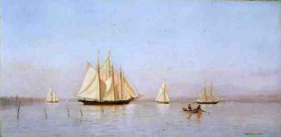 Haverstraw Bay on Hudson (öljy kankaalle) tekijältä Francis Augustus Silva