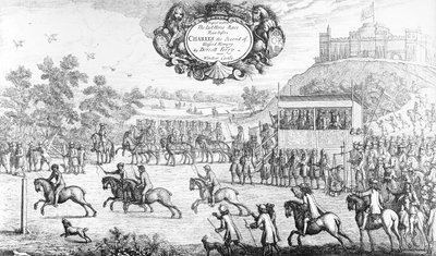 Viimeinen hevoskilpailu, jonka Dorsett Ferry juoksi ennen Charles the Second of Blessed Memory, lähellä Windsorin linnaa, 24. elokuuta 1684, 1687 tekijältä Francis Barlow