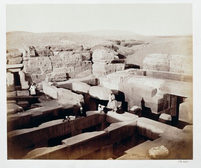 Kaivettu temppeli Sfinksin juurella, Giza, Egypti, 4. maaliskuuta 1862 tekijältä Francis Bedford