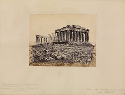Ateena - Parthenon, yleisnäkymä luoteesta päin tekijältä Francis Bedford