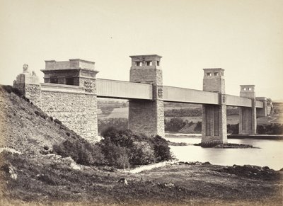 Bangor, Britannia Bridge Angleseystä nähtynä (258) tekijältä Francis Bedford