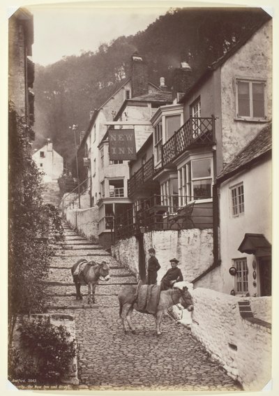 Clovelly, New Inn and Street tekijältä Francis Bedford
