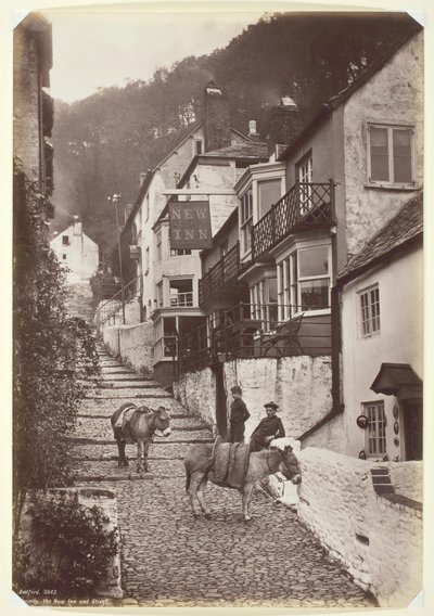Clovelly, New Inn and Street, 186094. tekijältä Francis Bedford