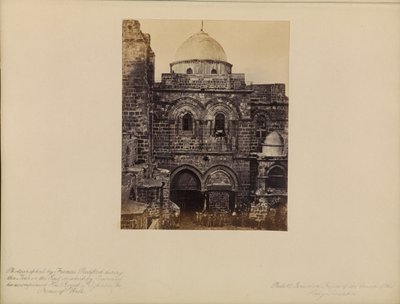 Jerusalem - Pyhän haudan kirkon julkisivu tekijältä Francis Bedford