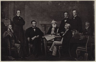 Ensimmäinen luku Abraham Lincolnin vapautusjulistuksesta (litho) tekijältä Francis Bicknell (after) Carpenter