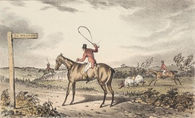 [Ketunmetsästys] Kahdentoista "Turnerin / kuvitusten / Nimrodille / metsästäjien tilasta" sarja, joka täydentää C. J. Apperleyn vuoden 1834 painosta. tekijältä Francis Calcraft Turner