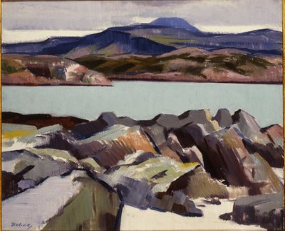 Ben More, ylhäältä Port Beag na Sligeanach (öljy kankaalle) tekijältä Francis Campbell Boileau Cadell