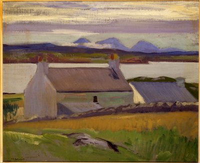 Nightfall, Iona, Paps of Jura takana (öljy kankaalle) tekijältä Francis Campbell Boileau Cadell