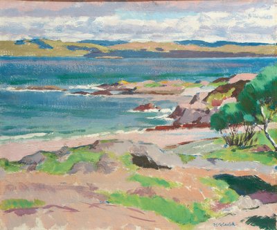 Ross of Mull Traigh Mhorista, Iona (öljy aluksella) tekijältä Francis Campbell Boileau Cadell