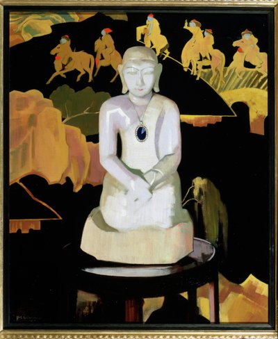 Buddha (musta ja kulta) n. 1929-30 tekijältä Francis Campbell Boileau Cadell
