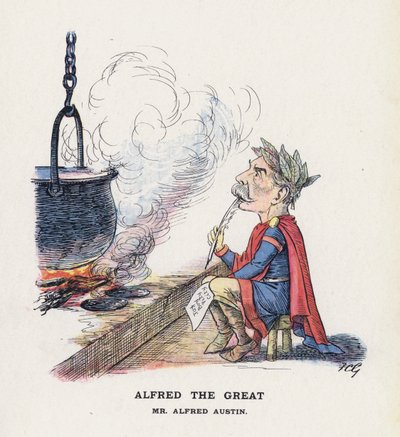 Alfred The Great, herra Alfred Austin (väri litho) tekijältä Francis Carruthers Gould