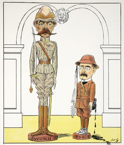 K, k, kuvitus The Struwwelpeter Alphabetista, säkeistö Harold Begbie (1871–1929) tekijältä Francis Carruthers Gould