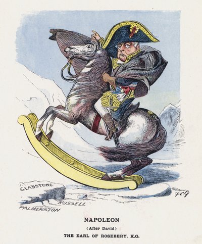 Napoleon, Davidin jälkeen, Earl of Rosebery (väri litho) tekijältä Francis Carruthers Gould