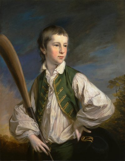 Charles Collyer poikana, krikettimailalla tekijältä Francis Cotes