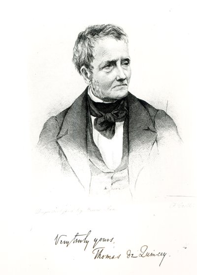 Thomas de Quincey (1785-1859), Howien dagerrotypiakuvasta tekijältä Francis Croll