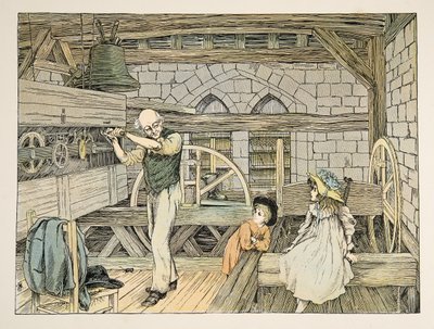 The Clockwinder, kirjasta Four and Twenty Toilers, pub. 1900 (värilitra) tekijältä Francis Donkin Bedford
