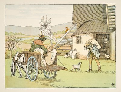 Myllymies, kirjasta Four and Twenty Toilers, pub. 1900 (värilitra) tekijältä Francis Donkin Bedford