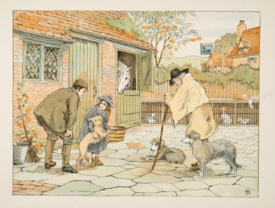 Eläinlääkäri, julkaisusta Four and Twenty Toilers, pub. 1900 (värilitra) tekijältä Francis Donkin Bedford