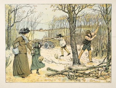 The Woodman, kirjasta Four and Twenty Toilers, pub. 1900 (värilitra) tekijältä Francis Donkin Bedford