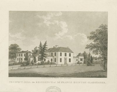 Soho - Francis Egintonin talo: akvatintakaiverrus, nd [c 1798] (painettu) tekijältä Francis Eginton
