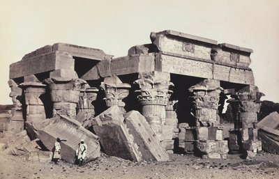 "Egypti ja Palestiina": Sobekin ja Haroerisin temppelin rauniot Kom Ombon, Ylä-Egyptin tekijältä Francis Frith