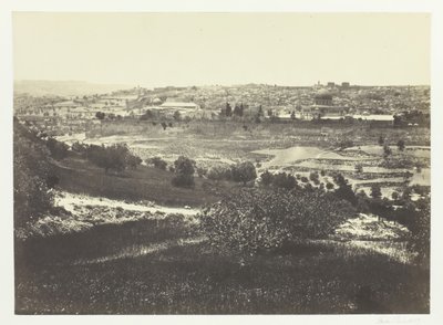 Jerusalem, Öljymäeltä, nro 1, 1857. tekijältä Francis Frith