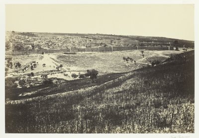 Jerusalem, Öljymäeltä, nro 2, 1857. tekijältä Francis Frith