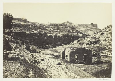 Jerusalem En-Rogelin muurilta tekijältä Francis Frith
