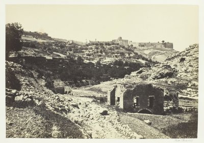 Jerusalem En-Rogelin muurista, 1857. tekijältä Francis Frith