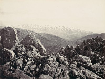 Mount Hermon, Kirkastumisen vuori, n. 1857. tekijältä Francis Frith