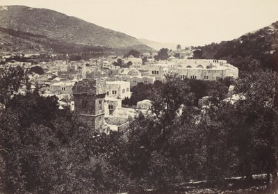 Nablous, Muinainen Shechem, 1857. tekijältä Francis Frith
