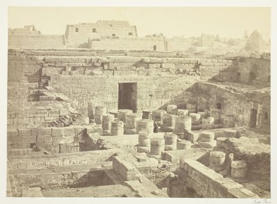 Uusi kaivaus Medinet-Haboossa, 1860, painettu 1862. tekijältä Francis Frith