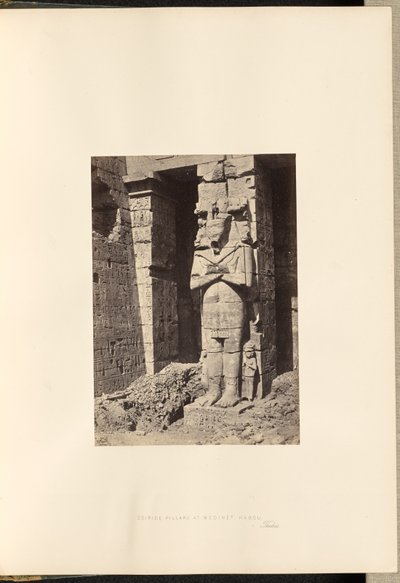 Osiride-pilarit Medinet Haboussa, Thebassa tekijältä Francis Frith