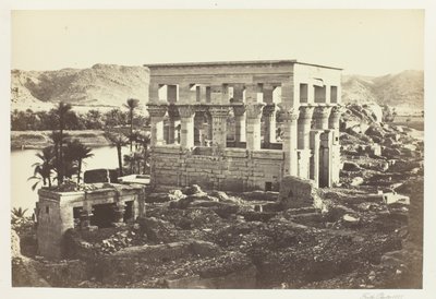 Faaraon vuode, Philae, suuresta temppelistä tekijältä Francis Frith