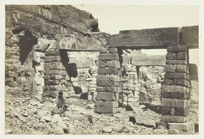 Cerf Hossaynin temppelin portico, Nubia, 1857. tekijältä Francis Frith