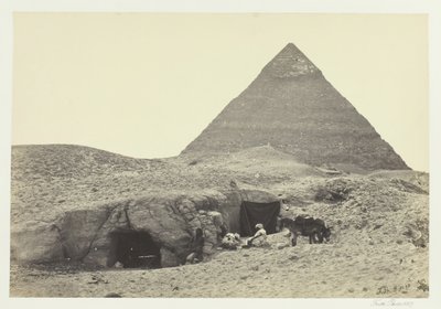 Kalliohaudat ja Belzonin pyramidi, Gizeh, 1857. tekijältä Francis Frith