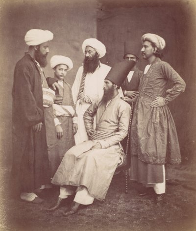 Kuusi Itä-Intian miestä, 1870-luku. tekijältä Francis Frith