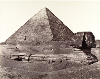 Suuri pyramidi ja suuri sfinksi, 1858. tekijältä Francis Frith