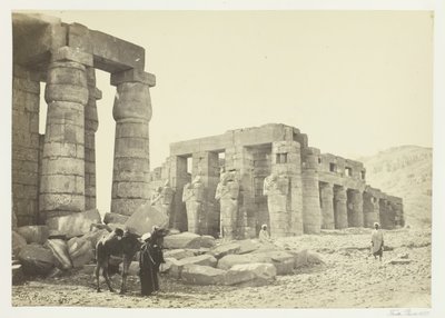 Memnonium, Thebes, tasangolta, 1857. tekijältä Francis Frith