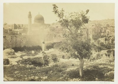 Omarin moskeija, Jerusalem, 1857. tekijältä Francis Frith