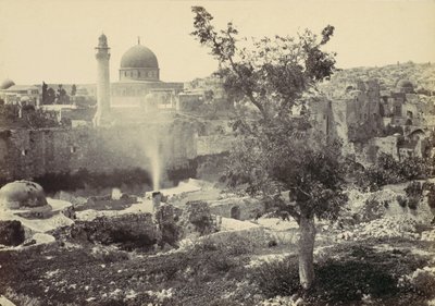 Omarin moskeija, Jerusalem, 1857. tekijältä Francis Frith