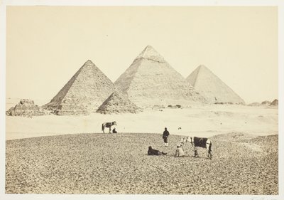 El Geezehin pyramidit lounaasta tekijältä Francis Frith