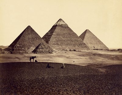 Gizan pyramidit lounaasta nähtynä tekijältä Francis Frith